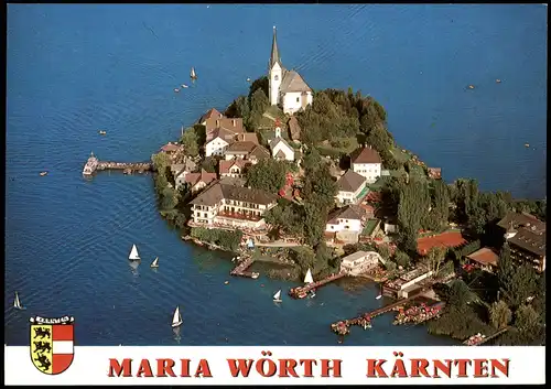 Ansichtskarte Maria Wörth Otok Luftbild Luftaufnahme Ort in Kärnten 2000