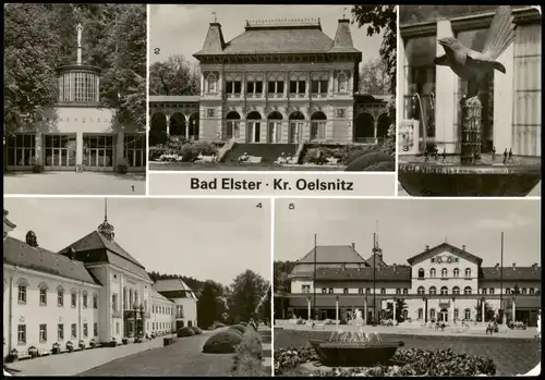 Ansichtskarte Bad Elster Marienquelle, Kurhaus, Badehaus 1984