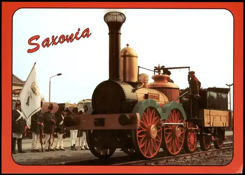 Leipzig Der Nachbau der ersten deutschen Dampflok "Saxonia"  1998