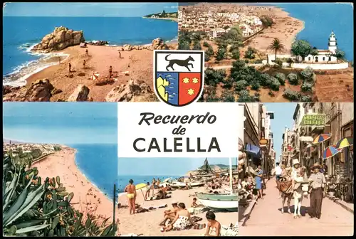 Calella Recuerdo de CALELLA Mehrbild-AK Ort a.d. Costa Brava 1970