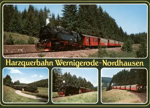 Ansichtskarte  Harzquerbahn Wernigerode - Nordhausen 1990