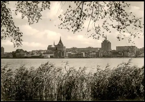 Ansichtskarte Rostock Panorama-Ansicht Blick über die Warnow 1968