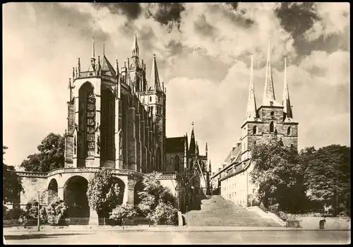 Ansichtskarte Erfurt Erfurter Dom und Kirche 1961