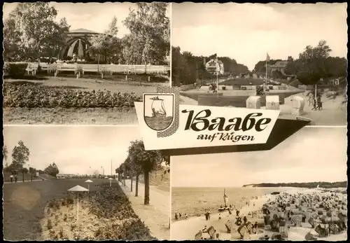 Ansichtskarte Baabe DDR Mehrbild-AK mit 4 Foto-Ansichten 1964