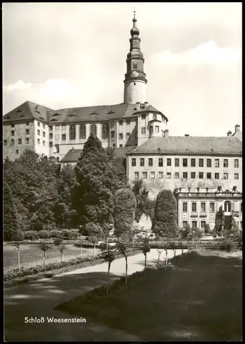 Ansichtskarte Weesenstein (Müglitz) Schloss Weesenstein zur DDR-Zeit 1982