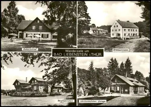 Ansichtskarte Bad Liebenstein Hubertushof, Krätzersrasen, Dreiherrnstein 1972