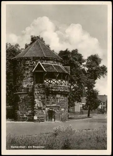 Ansichtskarte Halberstadt Partie Am Wassertor 1953