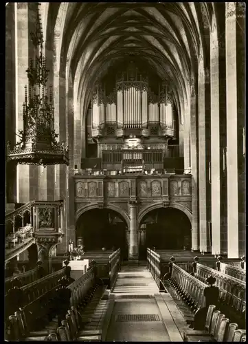 Ansichtskarte Leipzig Thomaskirche Innenansicht zur DDR-Zeit 1963/1961