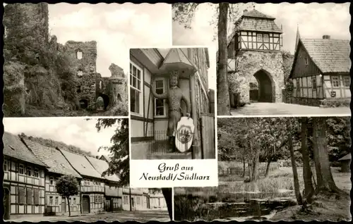 Ansichtskarte Neustadt (Harz) Stadtansichten - 5 Bild 1964