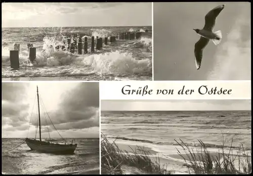 .Mecklenburg-Vorpommern DDR Mehrbildkarte Grüße von der Ostsee 1985