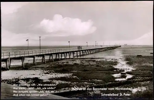 Ansichtskarte St. Peter-Ording Seebrücke 1958