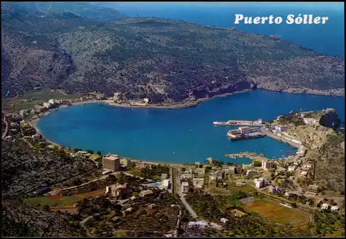 Sóller (Mallorca) Luftaufnahme Puerto Sóller Vista aérea del Puerto 1975