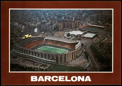 Postales Barcelona Stadion Estadio Stadium Luftaufnahme Luftbild 1986