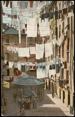 Cartoline Genua Genova (Zena) Truogol di s. Brigida 1919