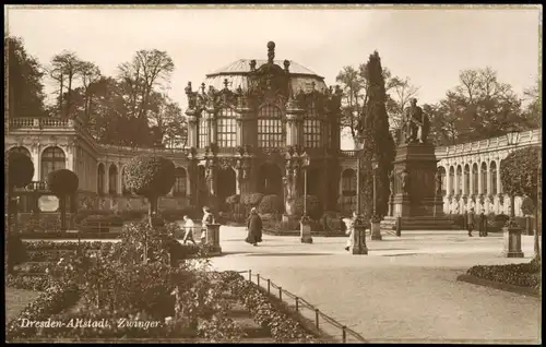 Ansichtskarte Innere Altstadt-Dresden Dresdner Zwinger Echtfoto-AK 1925