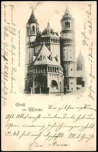 Ansichtskarte Worms Dom St. Peter 1898