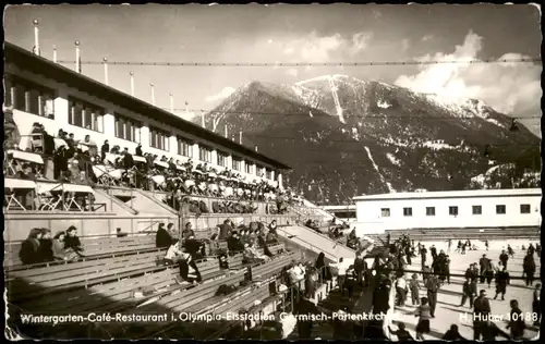 Garmisch-Partenkirchen Wintergarten-Café-Restaurant i. Olympia-Eisstadion 1960