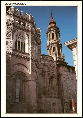 Saragossa Zaragoza Torre y cimborrio de la catedral de la Seo 1994