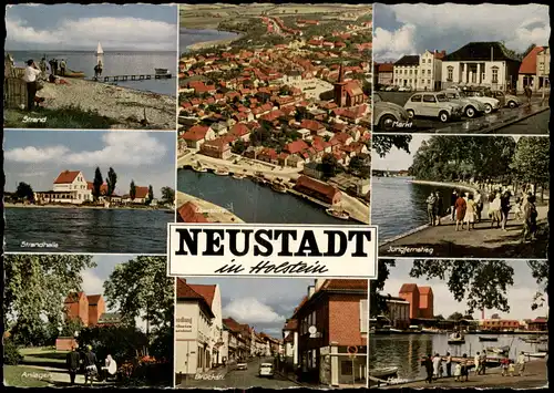 Neustadt (Holstein) MB: Brückstr., Anlagen, Markt, Hafen, uvm 1963
