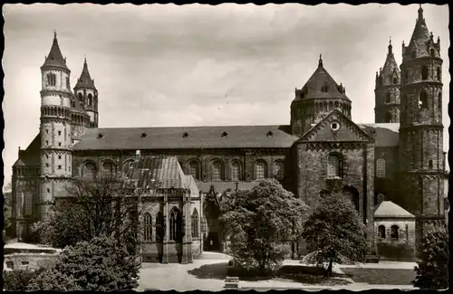 Ansichtskarte Worms Dom St. Peter; Seitenansicht - Fotokarte 1959