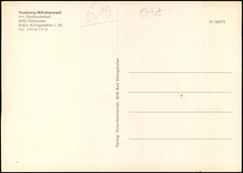 Sambachshof-Bad Königshofen im Grabfeld Hassberg-Märchenwald - 4 Bild 1985