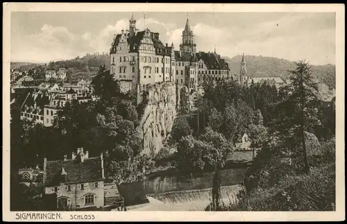 Ansichtskarte Sigmaringen Schloss (Castle View) 1929