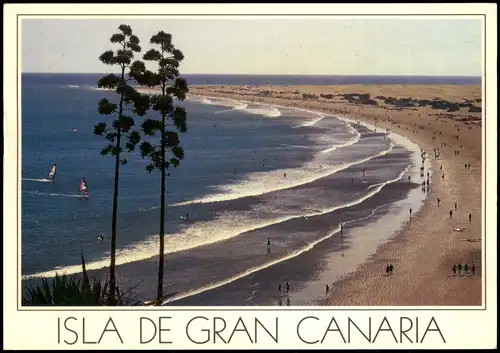 Postales Playa del Inglés Panorama Ansicht Strand Beach Playa 1990