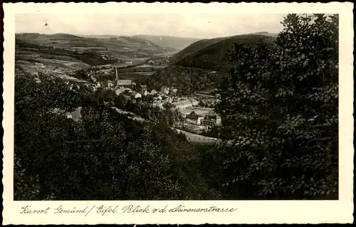 Schleiden-Gemünd Kurort Gemünd Eifel Blick v.d. Dürenerstrasse 1935