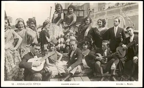 .Spanien Tanz Folklore Gruppe Andalusien ANDALUCÍA TÍPICA CUADRO ANDALUZ 1950