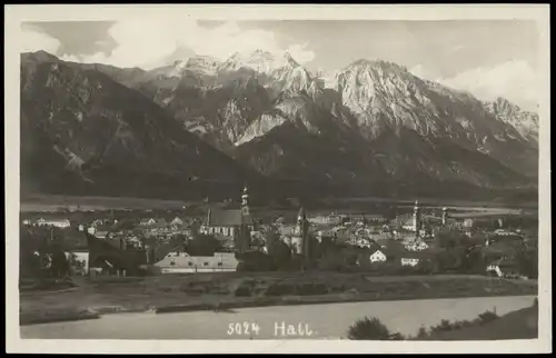 Ansichtskarte Hall in Tirol Solbad Hall Panorama-Ansicht Berg-Ansicht 1919