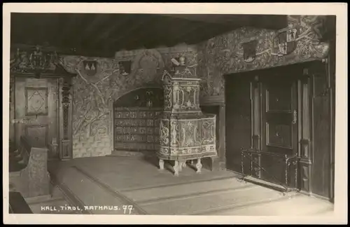 Ansichtskarte Hall in Tirol Solbad Hall Rathaus Innenansicht 1919