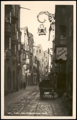 Hall in Tirol Solbad Hall Stadtl Brauhaus SALVATORGASSE Ortsansicht 1920