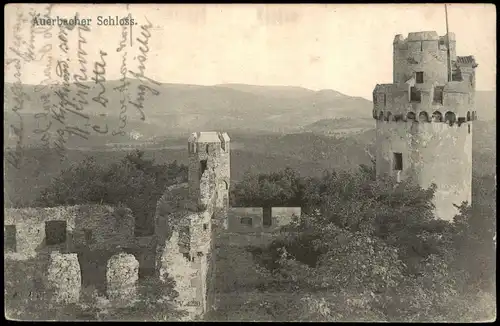 Ansichtskarte Auerbach (Bergstraße)-Bensheim Auerbacher Schloss 1907