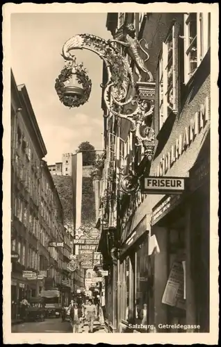 Ansichtskarte Salzburg Getreidegasse, Geschäfte 1938