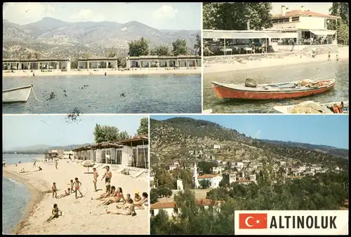 Postcard Altinoluk STadt, Strand - Türkei 1984  gel. mit Stempel