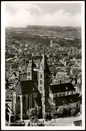 Ansichtskarte Esslingen Partie mit Stadtkirche, Stadt-Panorama 1939