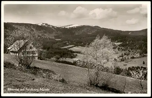 .Baden-Württemberg Bärental mit Feldberg-Massiv Schwarzwald (Mittelgebirge) 1952