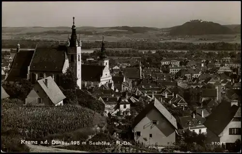 Ansichtskarte Krems (Donau) Stadtpartie - Fotokarte 1942  gel. Eckiger Stempel