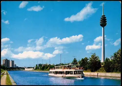 Nürnberg Main-Donau-Kanal und Fernmeldeturm - Fahrgastschiff 1972