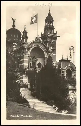 Ansichtskarte Zürich Tonhalle 1929