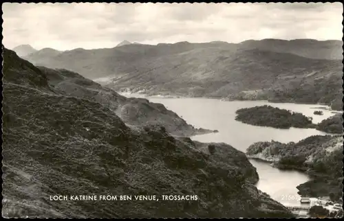 Postcard Schottland LOCH KATRINE FROM BEN VENUE 1962