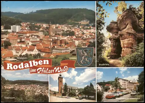 Ansichtskarte Rodalben Ortsansichten Mehrbildkarte, Ort in der Pfalz 1987