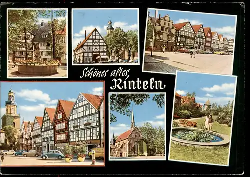 Ansichtskarte Rinteln Mehrbildkarte mit 6 Stadtteilansichten 1972