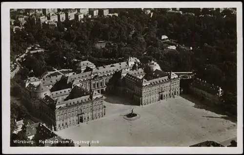 Ansichtskarte Würzburg Würzburg. Residenz vom Flugzeug aus - Luftbild 1932