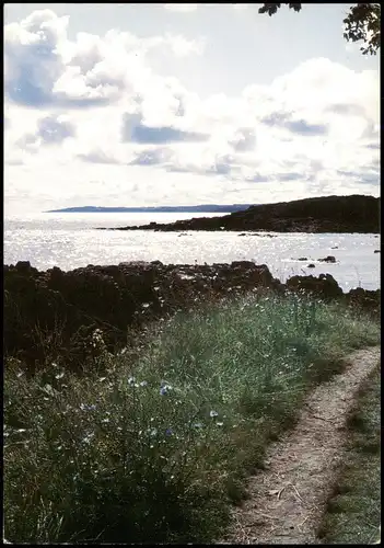 Bornholm Umlandansicht, Modlysstemning, klippestien Allinge-Sandkås 1980