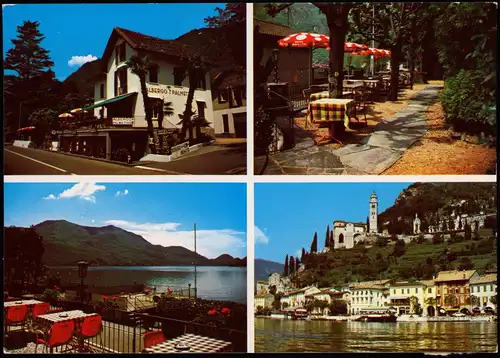 Ansichtskarte Morcote Mehrbild-AK mit HOTEL PALMETTA Lago di Lugano 1985