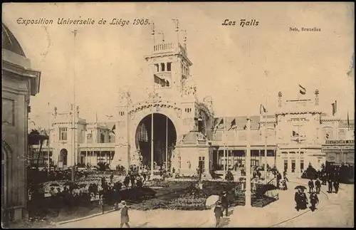 Postkaart Lüttich Luik Lîdje Exposition Universelle Les Halls 1905