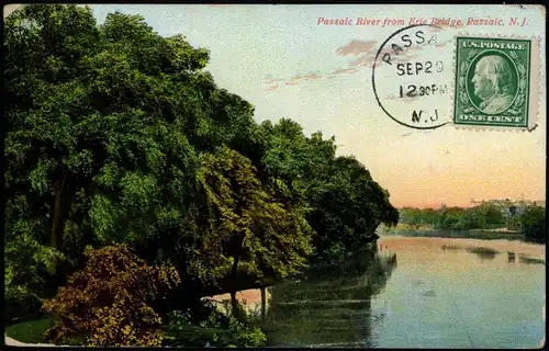 N.J. New York (Bundesstaat) Passaic River from Erie Bridge, Passaic, N.J. 1910