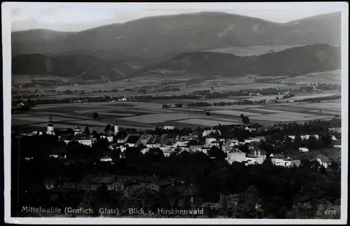 Mittelwalde (Schlesien) Międzylesie Blick auf die Stadt - Fotokarte 1937