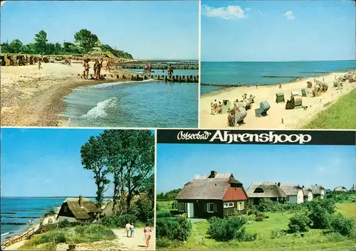 Ansichtskarte Ahrenshoop DDR Mehrbildkarte mit 4 Ortsansichten 1971